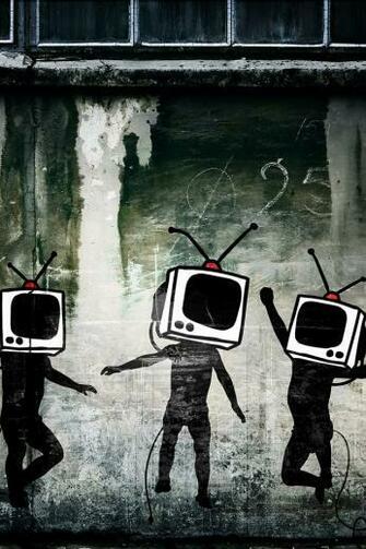 Banksy Tv Heads iPhone Wallpaper And 4s