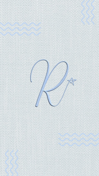 Baby Blue R Alphabet Wallpaper