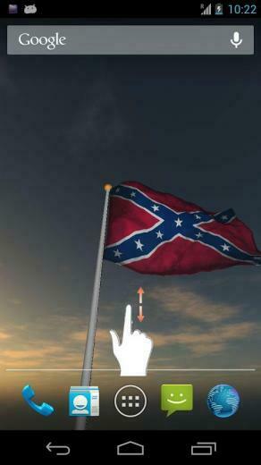Real Rebel Flag Live Wall Screenshot