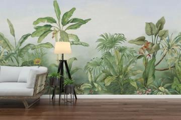 Tropical Rainforest Drawing Art Wallpaper Mural Wallmur