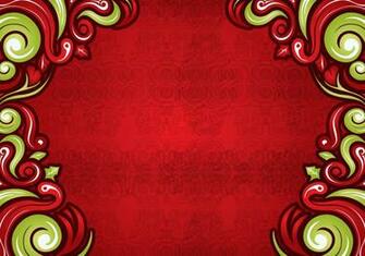 Swirls On Red Background Vector Art Stock