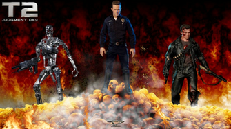 Artwork Terminator Full HD Wallpaper Hot Toys Enterbay