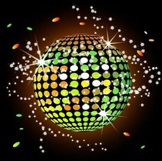 Vector Colorful Disco Ball Wallpaper Graphics
