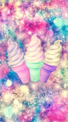 Galaxy Kawaii Ice Cream Wallpaper Fondo De Escritorio