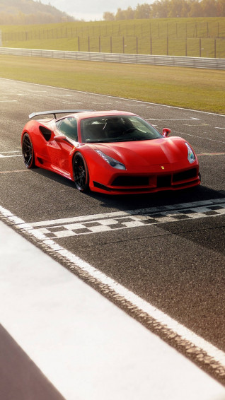 Ferrari Phone At Starting Line Wallpaper