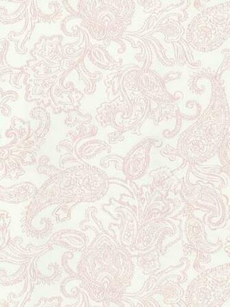 Soft Pink Jacobean Paisley Wallpaper