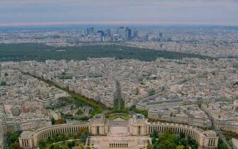 Lovely Paris Aerial Wallpaper Stock