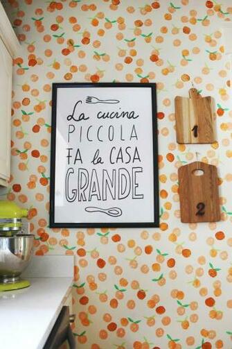 Hand Stamped Clementine Wall A Beautiful Mess