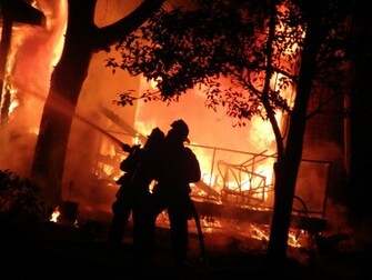Fire Firefighter Forest HD Wallpaper Nature Landscapes
