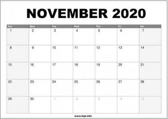 November Calendar Wallpaper Top
