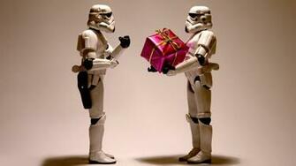 Stormtroopers With A Christmas Present Wallpaper