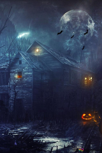 Halloween Haunted House 2k Wallpaper