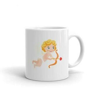 Amazon Cupid Isolated On White Background Eros Favorite Drink