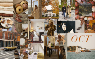 October Moodboard Desktop iPhone Wallpaper