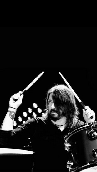 Dave Grohl On Drums iPhone 5c 5s Wallpaper