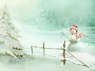 Cute Winter Scene Wallpaper
