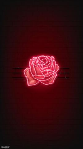 Premium Vector Of Red Neon Rose Mobile Phone Background