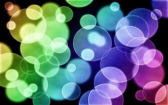 Gimp Abstract Circles White Yellow Rainbow Blue Pink Wallpaper