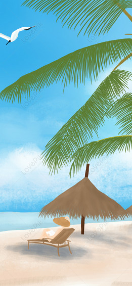 Mobile Phone Wallpaper On Beach In Summer Image