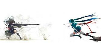Hatsune Miku Wallpaper Katana Sniper Rifle