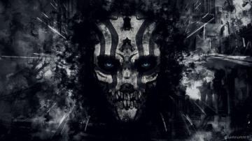 Dark Evil Skull Wallpaper Top Background