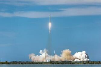 Wallpaper Spacex Crs Spaceport Spaceship Flying Space