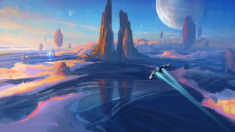 Galactic Dawn Wallpaper