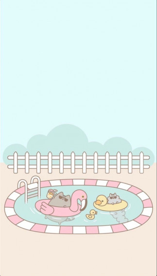 Pusheen The Cat Wallpaper Summer iPhone Love