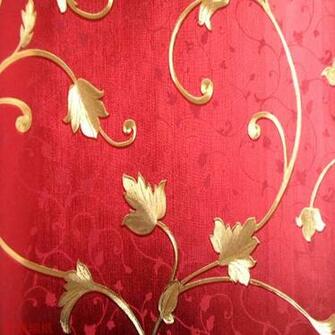 Wallpaper High Grade Gold And Silver Foil Red