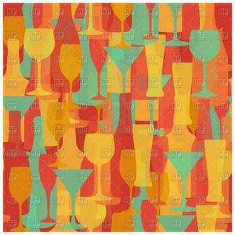 Alcohol Drinks Seamless Pattern Menu And Restaurant Background