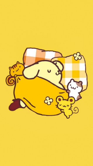 Alisa On Pompompurin Bg Sanrio Wallpaper Cute