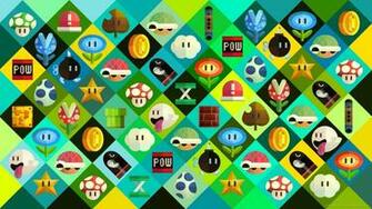 Super Mario Colorful Patter Wallpaper