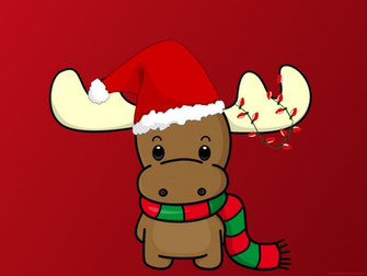Cute Christmas Deer Exclusive HD Wallpaper
