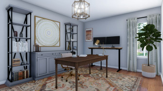 Zoom Background Home Office Setting Wallpaper