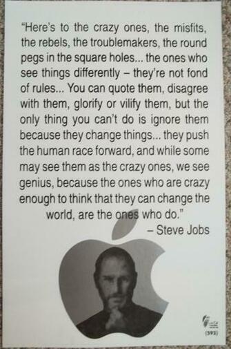 Steve Jobs Famous Quote Commemorative Posters Wall Art Retro