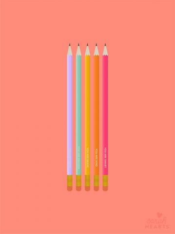 September Colorful Pencil Calendar Wallpaper Sarah Hearts