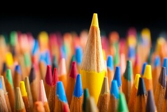 Colored Pencil Close Up Macro Drawing Photo HD Wallpaper