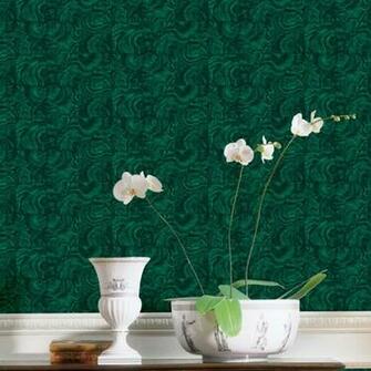 Hzn43102 Green Stone Tile Malachite Horizon Wallpaper By Warner