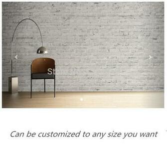 Custom Vinyl Wallpaper Brick Stone Clean Font B White