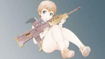 Upotte L85a1 Blue Background By Dwdoom