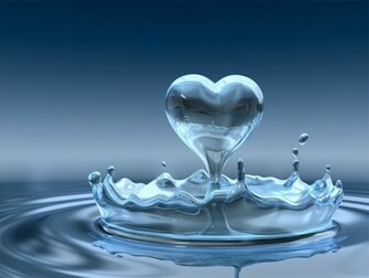 Texture Heart Drop Water Background