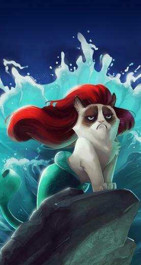 Phone Wallpaper HD I Os8 Animation Grumpy Cat