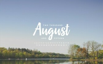 August Desktop Calendar Wallpaper Paper Leaf