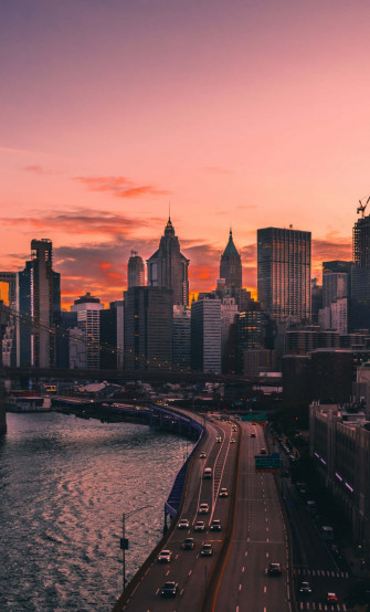 City Sunset iPhone Wallpaper