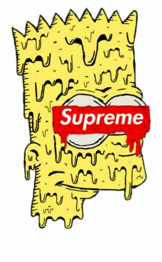 Bart Drawing Supreme Wallpaper Png Image Pngio