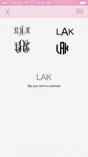 First You Type Inyour Initials And Choose A Monogram Font