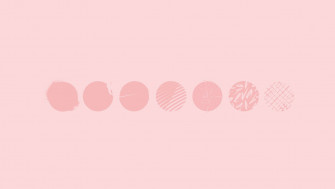 Pink Circles Pastel Aesthetic Laptop Wallpaper