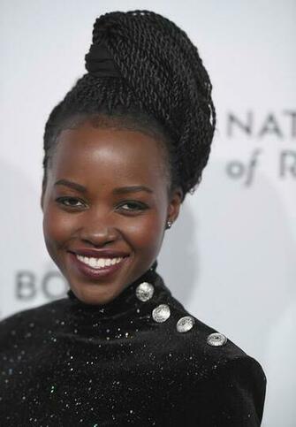 Lupita Nyong O Braided Updo Hair Lookbook