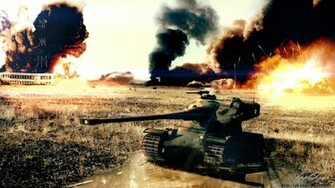 Tanks Tank Under The Rain Of Fire Wallpaper And Image