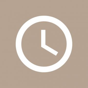 Light Brown White Clock App Icon